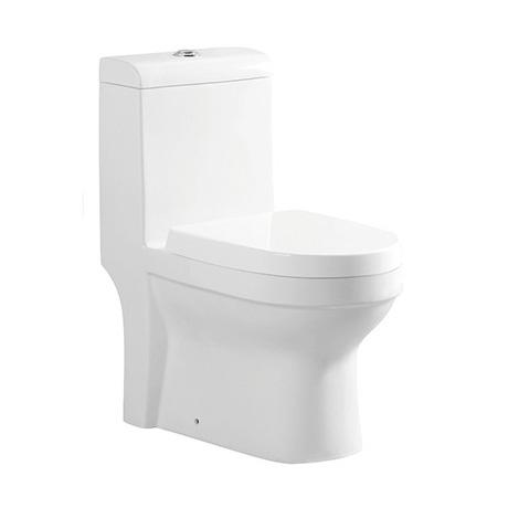 Verdoppeln einteilige Toiletten-Schüssel Siphonic ebenes keramisches Material 2