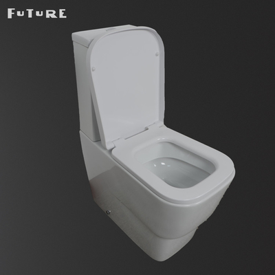Verborgene Wasser-Behälter-nahe verbundene Badezimmer-Toiletten-Quadrat-Schüssel-Schwerkraft-Spülung