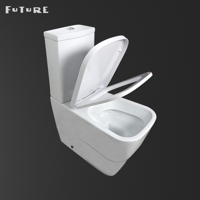 Verborgene Wasser-Behälter-nahe verbundene Badezimmer-Toiletten-Quadrat-Schüssel-Schwerkraft-Spülung