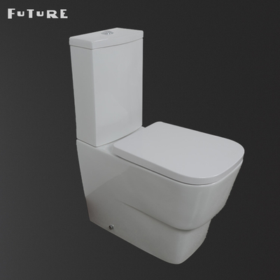 Verborgene Wasser-Behälter-nahe verbundene Badezimmer-Toiletten-Quadrat-Schüssel-Schwerkraft-Spülung