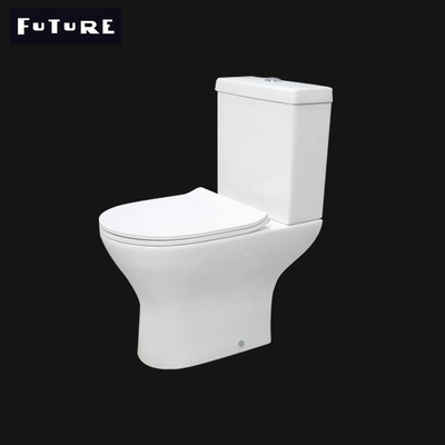 Keramische längliche Komfort-Höhen-randlose Toilette ebenes Verdoppelung3L 6L