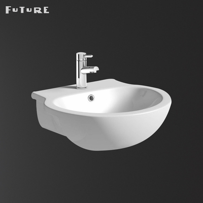 Einzelnes Badezimmer-Kabinett-Becken-keramische feste Oberfläche des Loch-ISO9001