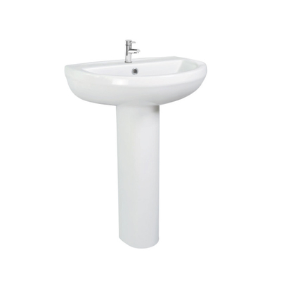 Klassische feste ideale Standard-halb Sockel-Becken-Oberflächenwannen 550cm