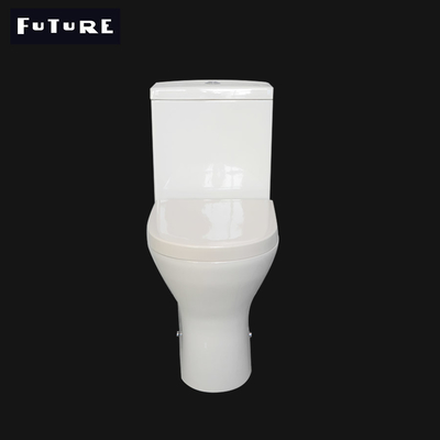 Glatte glasig-glänzende s-Blockiernahe verbundene Ecktoilette verlängerte 378mm 2-teiliges WC