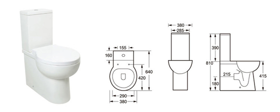 Glatte innere Wand-Badezimmer-Toiletten-modernes keramisches WC UPC-Zertifikat