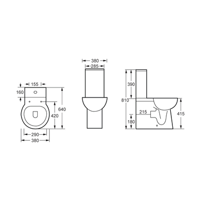 Glatte innere Wand-Badezimmer-Toiletten-modernes keramisches WC UPC-Zertifikat