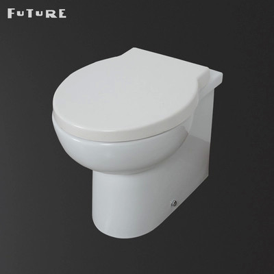 Raumersparnis-Badezimmer zurück zu Wand-Toilette mit ebenem Verdoppelungknopf 3L/6L
