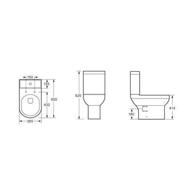 zweiteilige zeitgenössische nahe verbundene Antiverschleißtoilette verlängerte Selbstdesodorierung