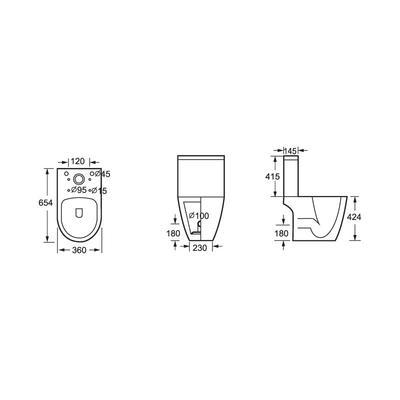 Selbsttätigkeit zweiteiliges WC-Badezimmer-WC   Badezimmer-WC
