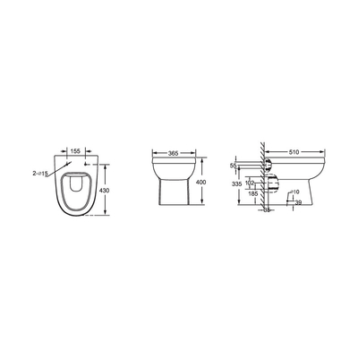 Selbstdesodorierungs-Einteiler zurück zu Wand-Toiletten-hoher Haltbarkeit
