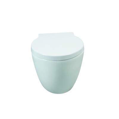Runde polierte keramische verlängerte Seat-Wand Hung Wc For Bathroom