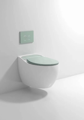 Glatte glasig-glänzende kompakte Wand-Hung Toilet Gravity Flushing Auto-Desodorierung