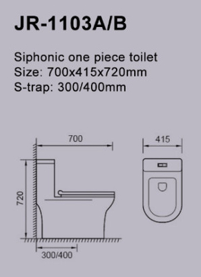 Philippinisches Blockier-Siphonic WC-System-antibakterielles Mittel 700x415x720mm Größen-S