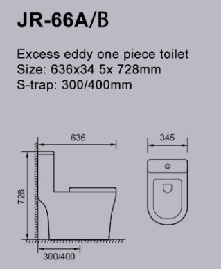 Selbstoperations-einteilige Verdoppelungspültoilette überschüssiger Eddy Rimless Siphonic Toilet