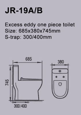 Überschüssiger Wirbel-1-teilige Toilette mit Superstrudel-Erröten-Wassersparen-Entwurf